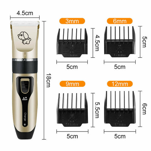 Dog Clipper Comb Set Hair Trimmer Blade Cat Pet Grooming Horse Cordless Electric