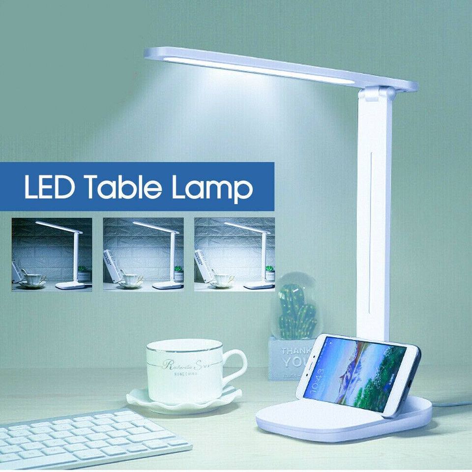 Touch LED Desk Lamp Bedside Study Reading Table Light USB Ports Dimmable