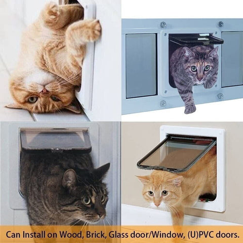 4-Way Safe Lockable cat flap door