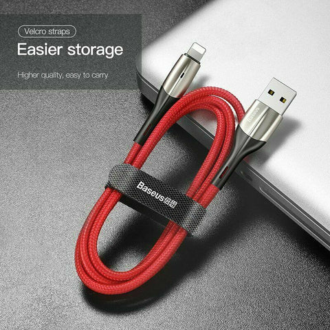 Baseus Cable Fast Charging Charger Cord compatible with iPhone XS XR 8 7 6 iPad