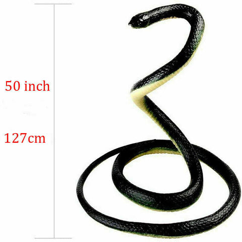 1.3M Rubber Snakes Realistic Trick Simulation Whimsy Fake Garden Pretend Toy NEW