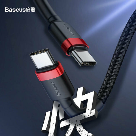 Baseus USB Type C to USB-C Cable QC3.0 60W PD Quick Charge Cable Fast Charging