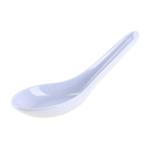 Melamine Soup Spoon - White