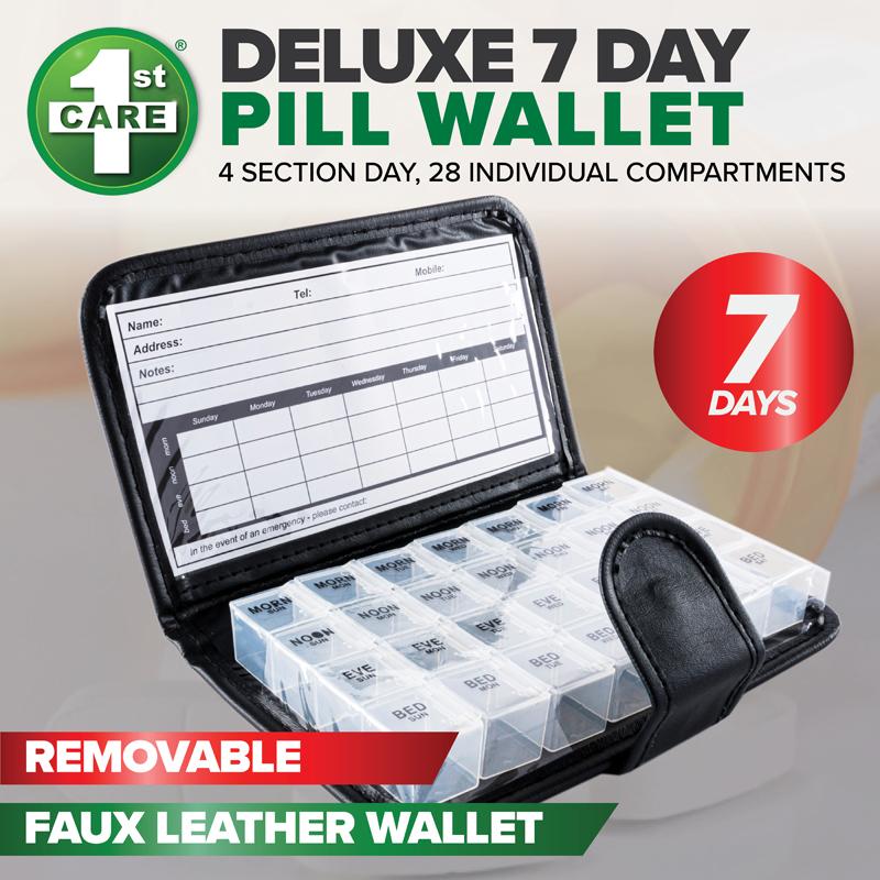 Pill Wallet Deluxe 7 Day Organiser