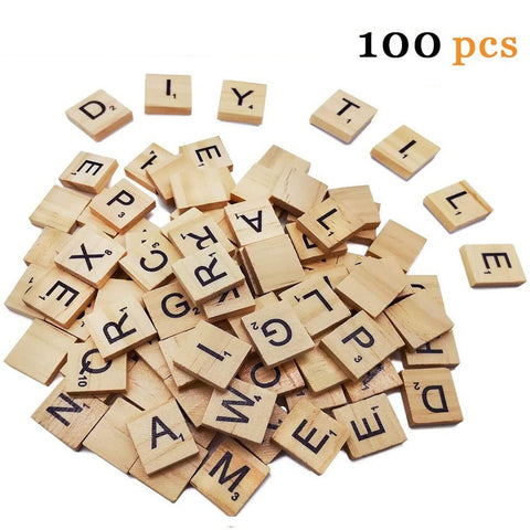 100Pcs Alphabet for Scrabble Tiles