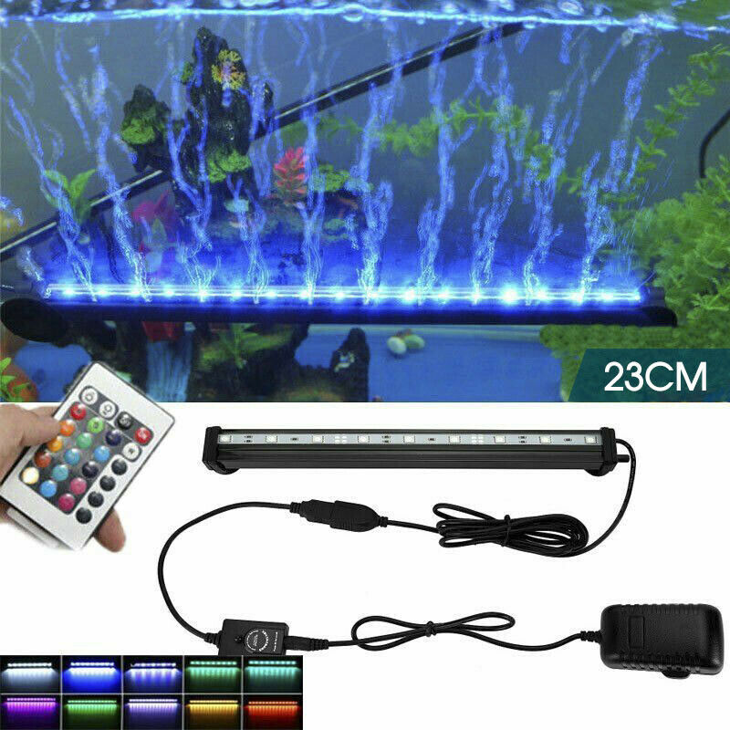 LED Aquarium Lights Submersible Air Bubble RGB Light for Fish Tank Underwater