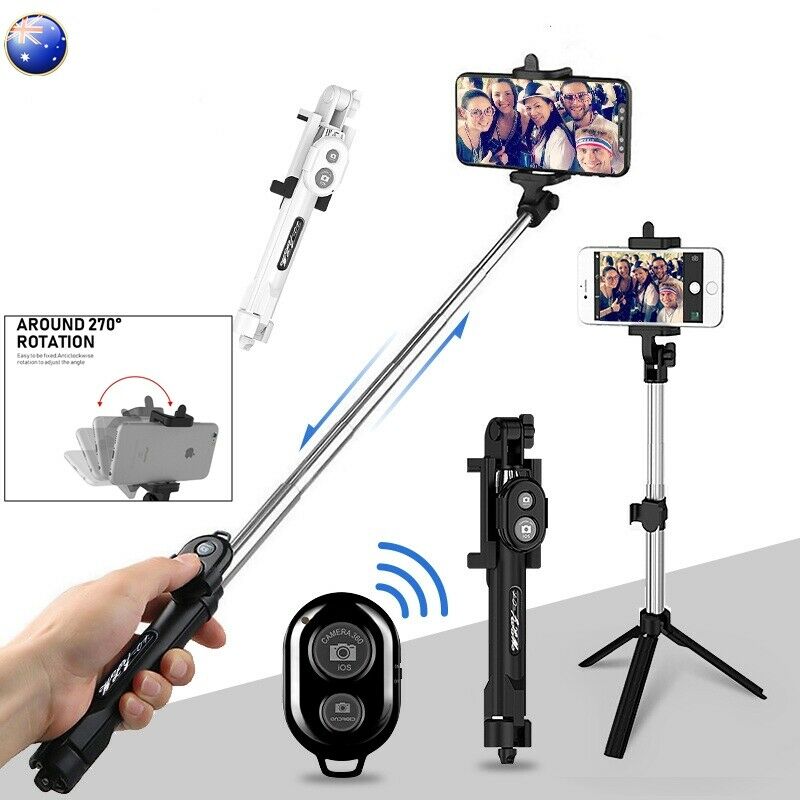 Unipod Selfie Stick Handheld Tripod Bluetooth Shutter For iPhone 12 Pro Samsung