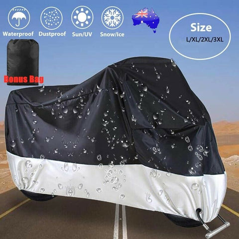 L-XXXL Waterproof Outdoor Motorcycle Motorbike Cruiser Scooter Motor Bike Cover