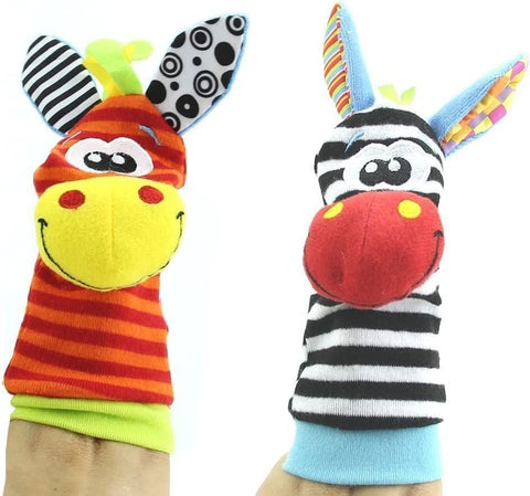 2pc/pack - Baby Infant Developmental socks - Deer + Zebra