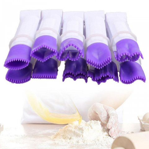 10pcs set Flower Type Lace Clip Mould Cake Cupcake Fondant Decorating  Cookie Stamp Tool