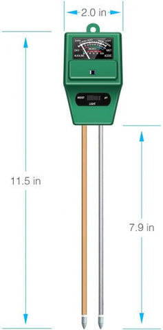 3-in-1 Soil pH and Moisture Meter