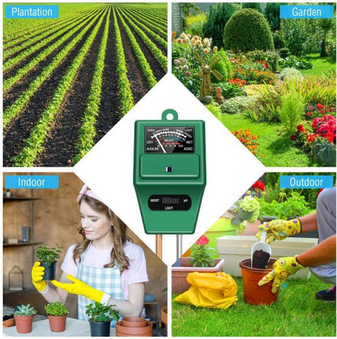 3-in-1 Soil pH and Moisture Meter