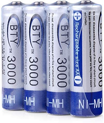 4pc - Rechargeable Battery NI-MH 1.2V 3000mAh AA/ Recharge Batteries