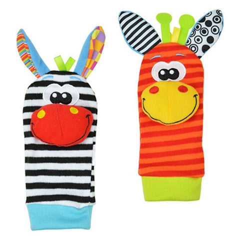 2pc/pack - Baby Infant Developmental socks - Deer + Zebra