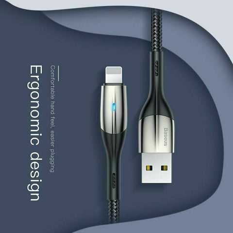 Baseus Cable Fast Charging Charger Cord compatible with iPhone XS XR 8 7 6 iPad