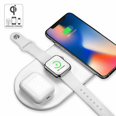 3 in1 QI Wireless Charger Charging Dock Station for Apple Watch / iPhone/ Pods