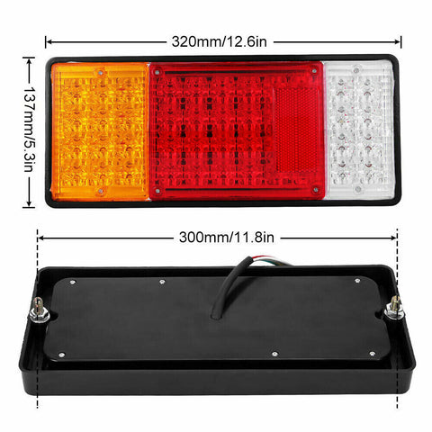 2X 44 LED Tail Lights Truck Stop Indicator rear LAMP Ute Trailer Caravan 10-30V