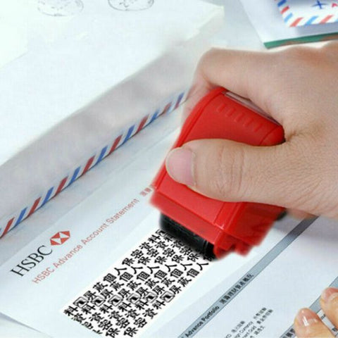 2Pcs Identity Theft Protection Roller Stamp