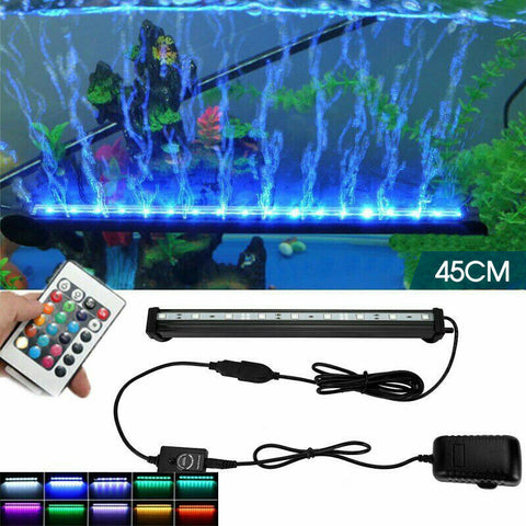 LED Aquarium Lights Submersible Air Bubble RGB Light for Fish Tank Underwater