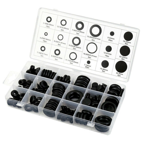 125 Rubber Grommet Firewall Hole Plug Set Electrical Wire Gasket Assortment Kit