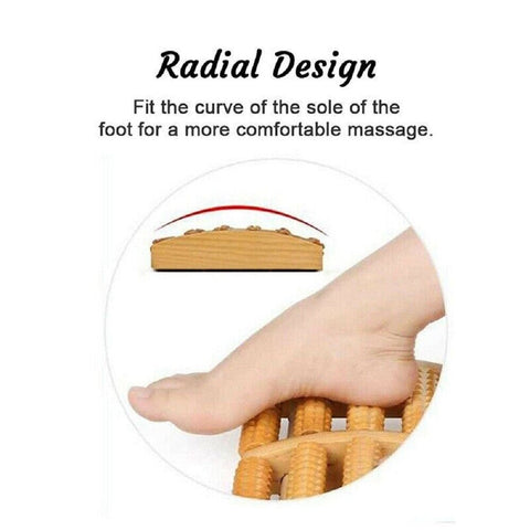 5 Roller Wooden Foot Pain Massager