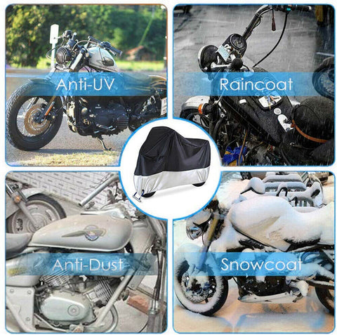 L-XXXL Waterproof Outdoor Motorcycle Motorbike Cruiser Scooter Motor Bike Cover