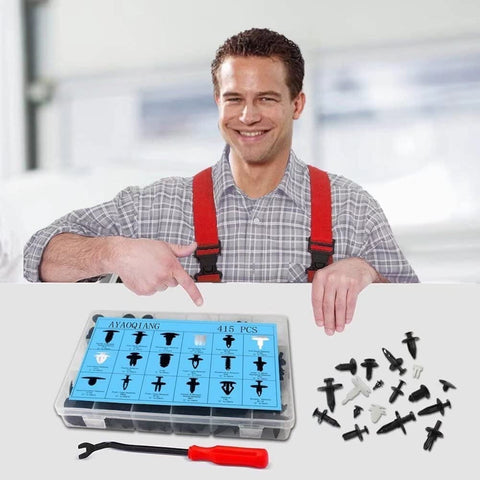 415Pcs Push Retainer Kit