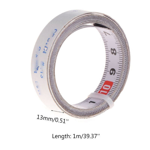 1 Meter Self-Adhesive Measuring Tape with Adhesive Backing Right To Left Reading