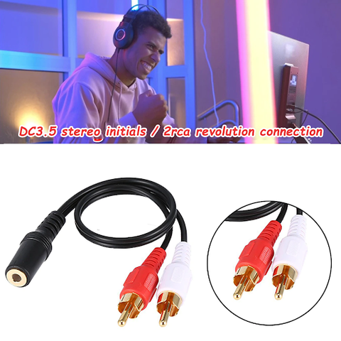 3.5mm Audio Female to 2 RCA Male Stereo Cable Y Connector Audio Cable