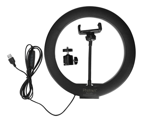 "10"" LED Ring Fill Light w/Stand & Mount Kit  LONG 1.1M SHELF AND LED RING SEPARATE P"