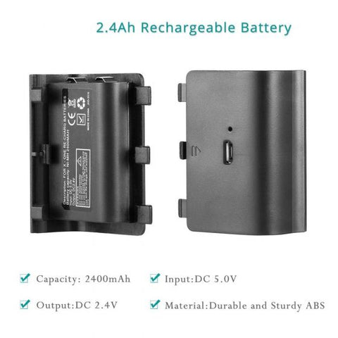 2400mAh Rechargeable Battery Pack With USB Cable For XBOX ONE Controller Wireless