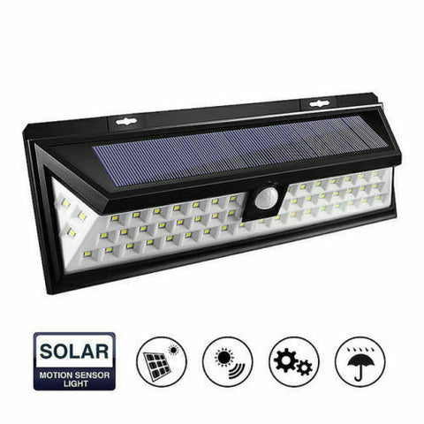 54 LED Solar Power PIR Motion Sensor Outdoor Garden Wall Light