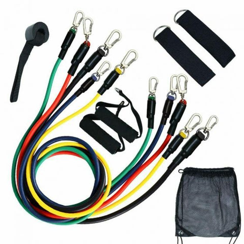 11Pcs Latex Resistance Bands