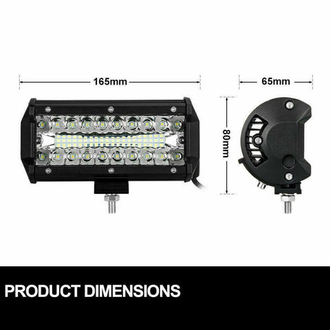 1 Pair 7inch CREE LED Work Light Bar Spot Flood Lights Off Road 4WD