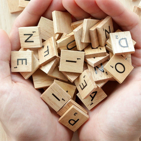 100Pcs Alphabet for Scrabble Tiles