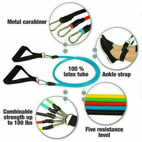 13 PCS Fitness Resistance Band Set