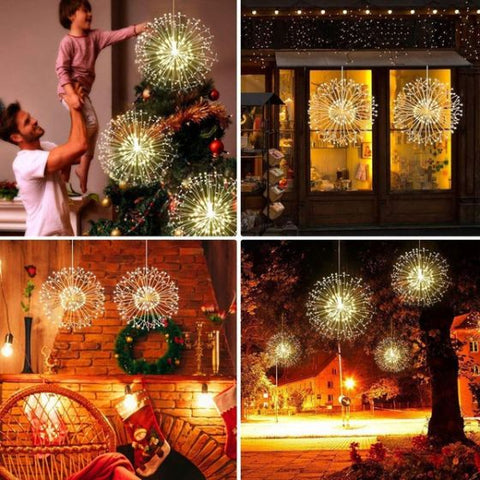 2Pcs FIREWORKS 120 LED String Lights