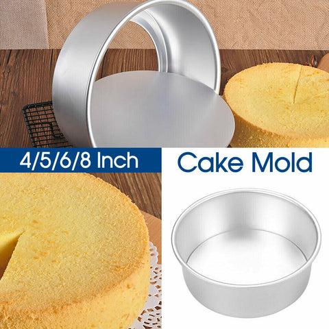 4/5/6/8 Inch Cake Mold Round DIY Cakes Pastry Mould Baking Tin Pan Reusable