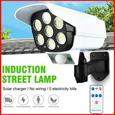 Sensor Solar Outdoor Camera LED Light Fake Security CCTV Cam with Motion Dummy