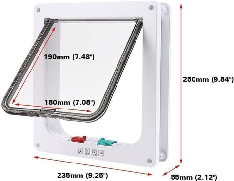 4-Way Safe Lockable cat flap door