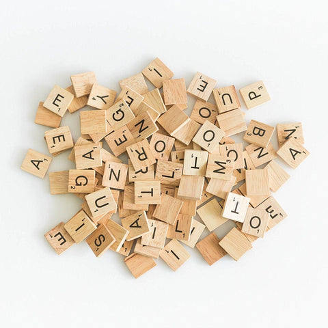 100Pcs Alphabet for Scrabble Tiles