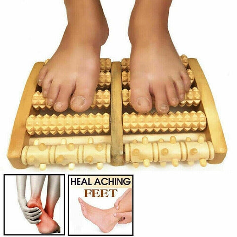 5 Roller Wooden Foot Pain Massager