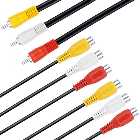 25cm 3 RCA Male Plug to 6 RCA Female Jack cable