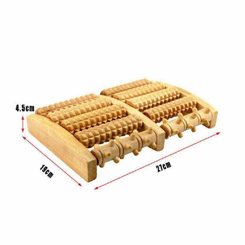 5 Roller Wooden Foot Pain Massager