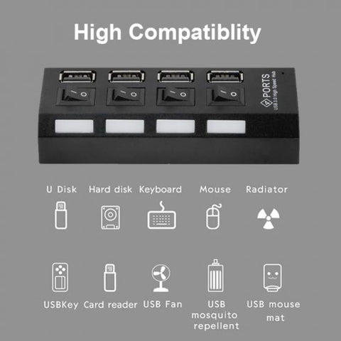 4 Port USB Hub