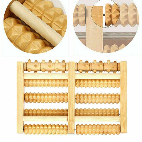 5 Roller Wooden Foot Pain Massager