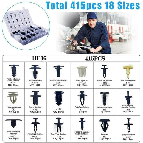 415Pcs Push Retainer Kit