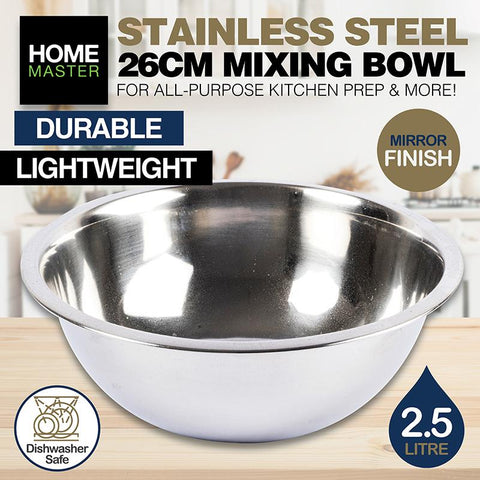 Mixing Bowl Stainless Steel 20cm - 2L / 26CM - 2.5 L