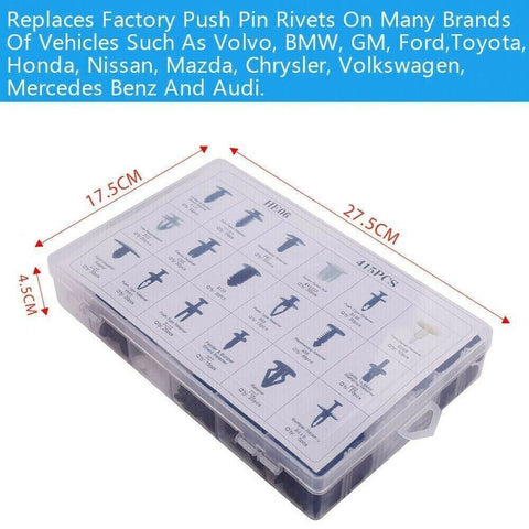 415Pcs Push Retainer Kit