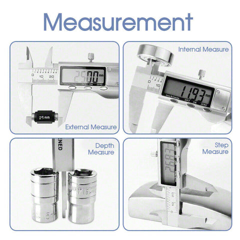 150/200/300mm Vernier Caliper LCD Electronic Digital Gauge Stainless